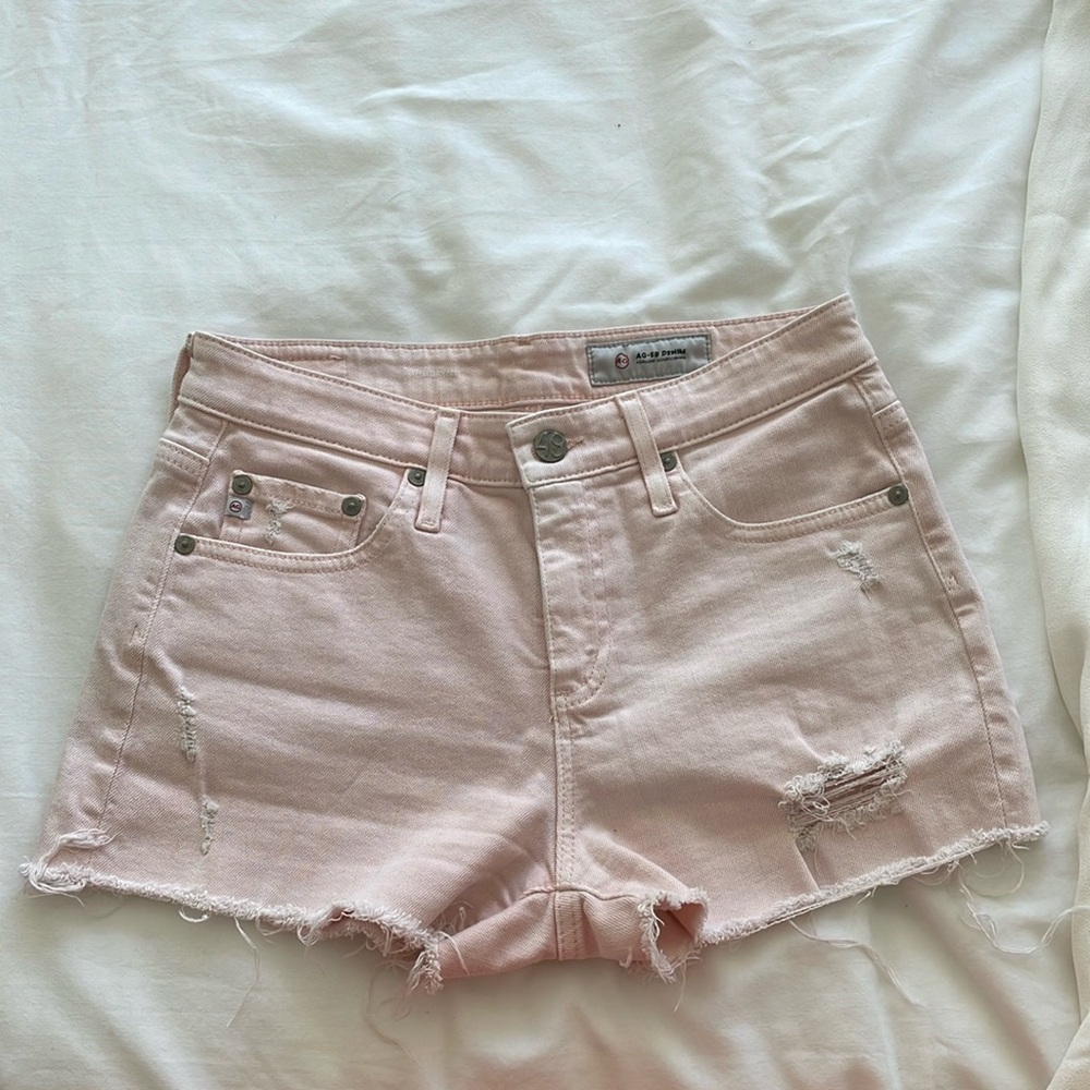 [Ag jeans] pink denim shorts